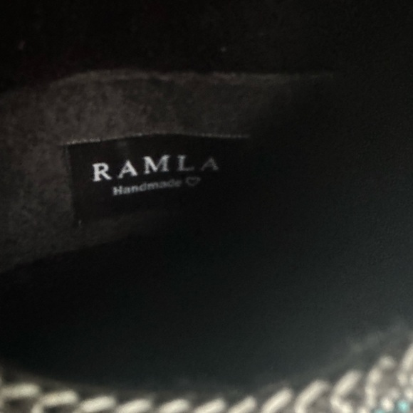 Ramla Handmade Mosaic Tile Convertible Clutch/Crossbody Bag Silver Rainbow NWOT - Picture 5 of 12